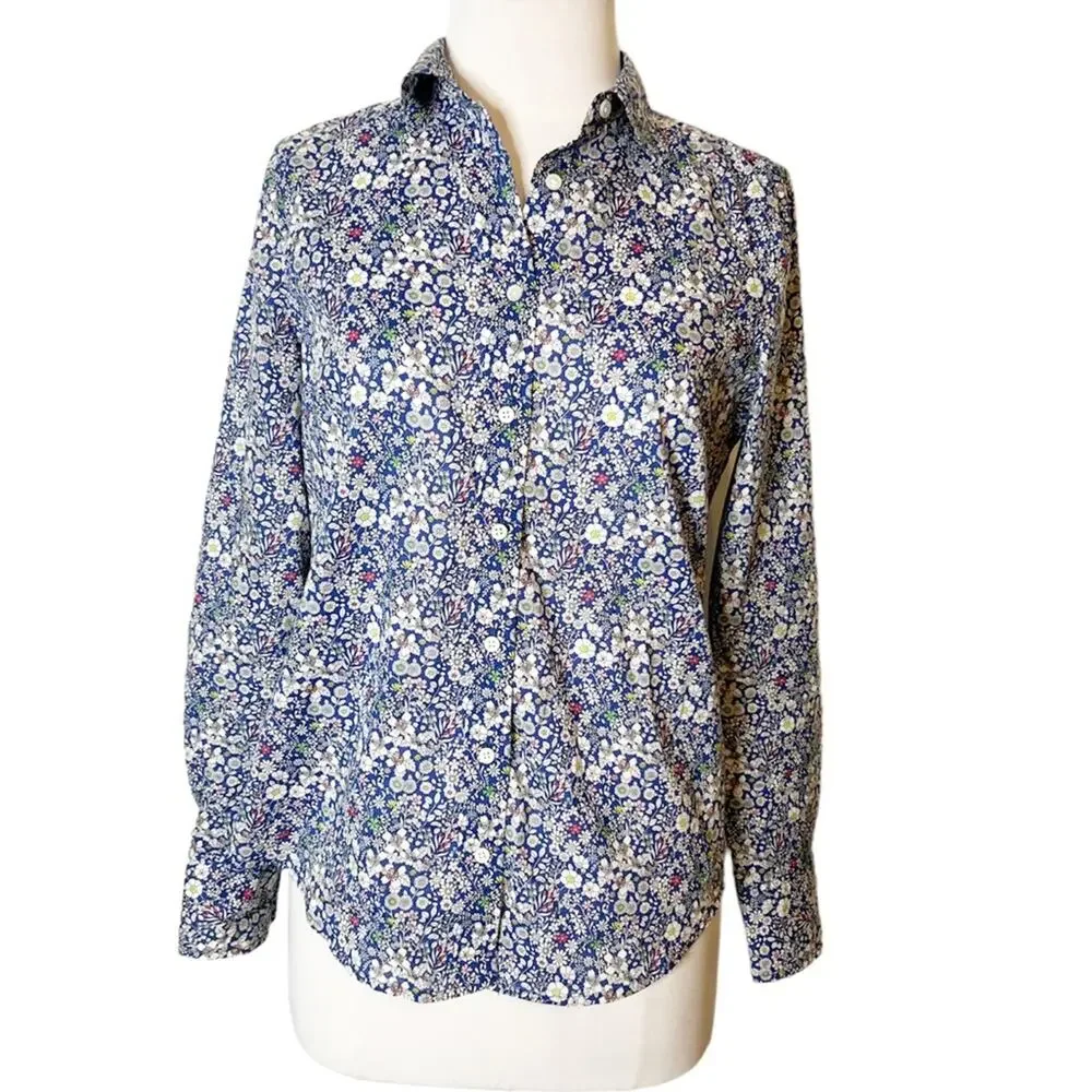 J. Crew Liberty of London‎ Perfect Shirt Liberty June's Meadow Floral Print